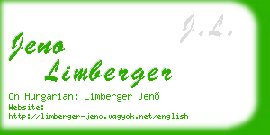 jeno limberger business card